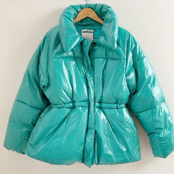 A NEW DAY Water Resistant Puffer Coat Jacket Jade L - Picture 2 of 8